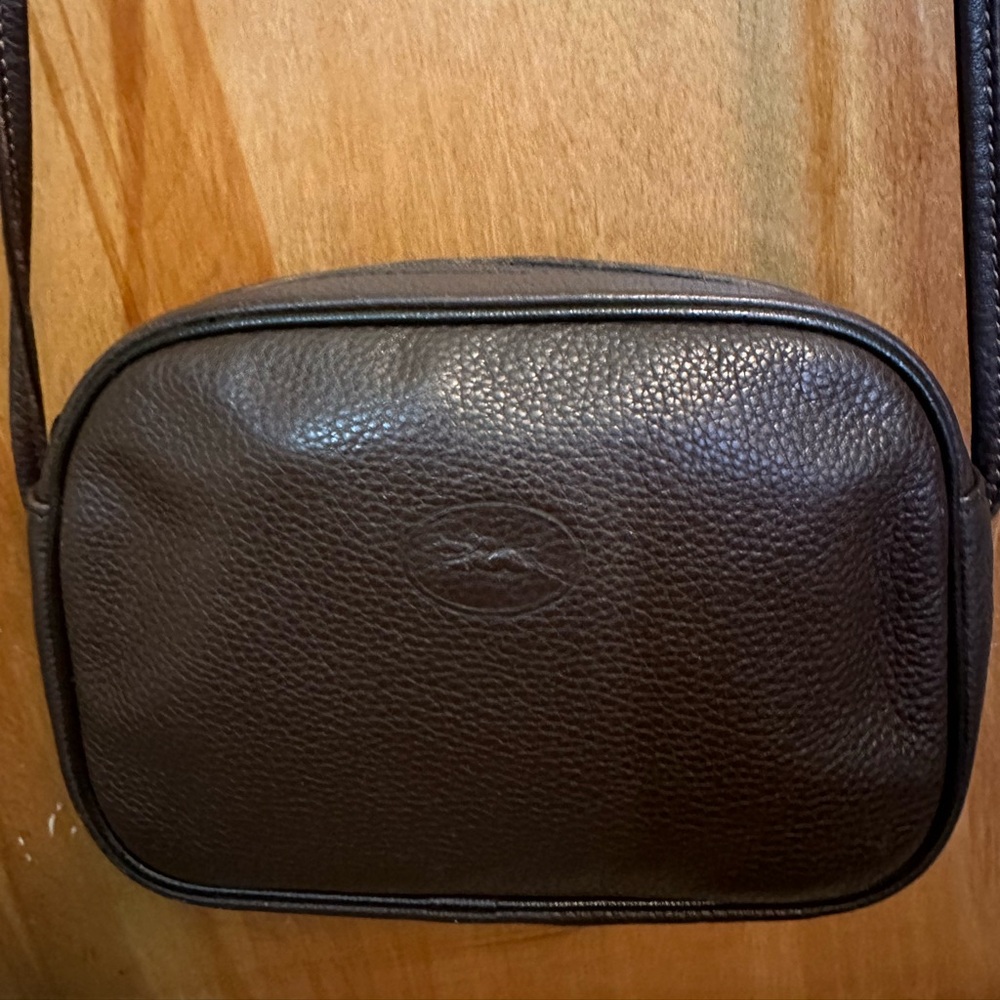 Vintage  Longchamp pebbled, leather brown shoulder bag - Picture 13 of 14